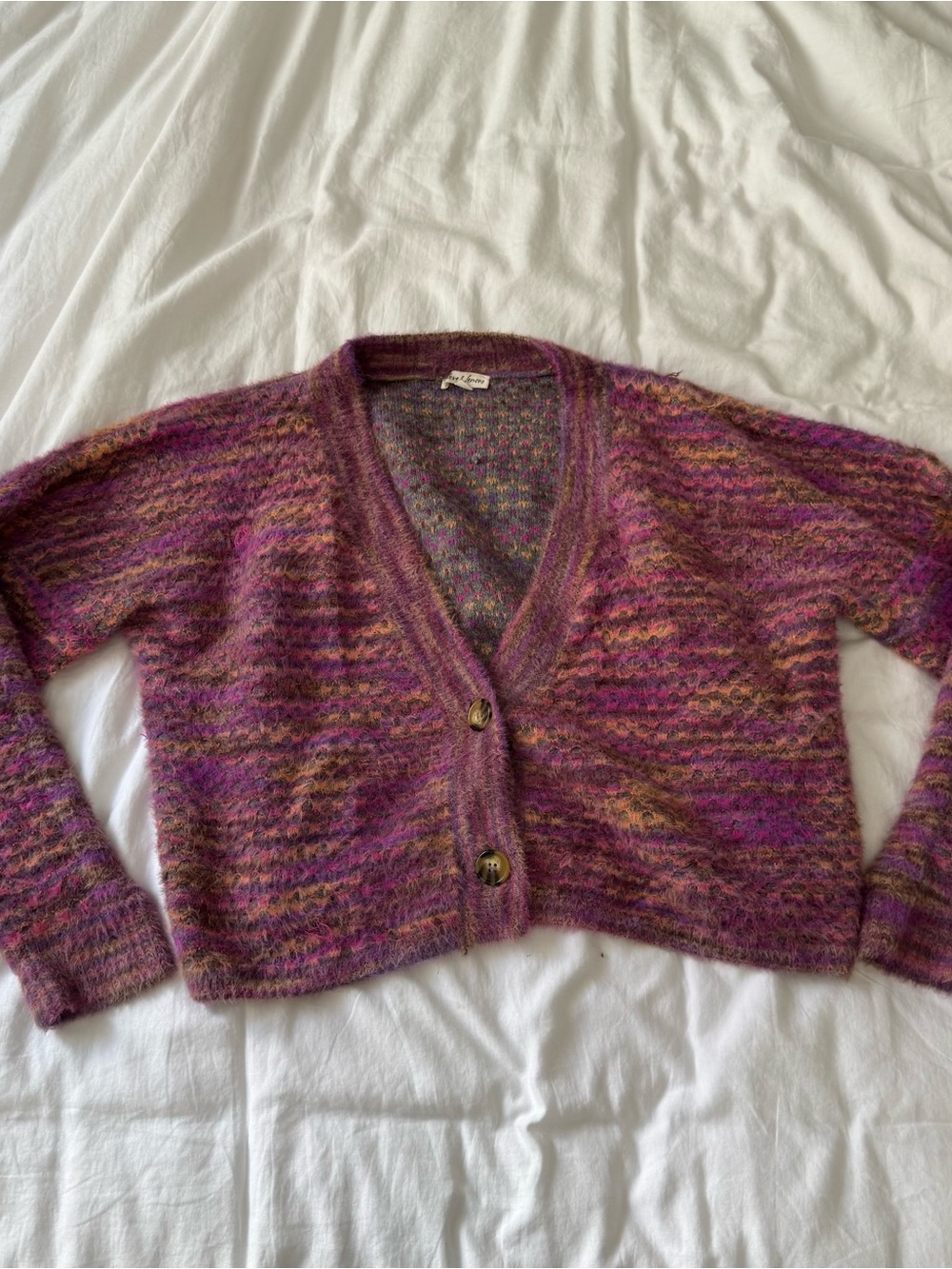 For Love & Lemons Mohair Blend V-Neck Cardigan